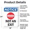 Signmission Exit Sign, Aluminum, 18 in W, 24 in H, Not An Exit OS-2PACK-NS-A-1824-V-15167 - alternate 3